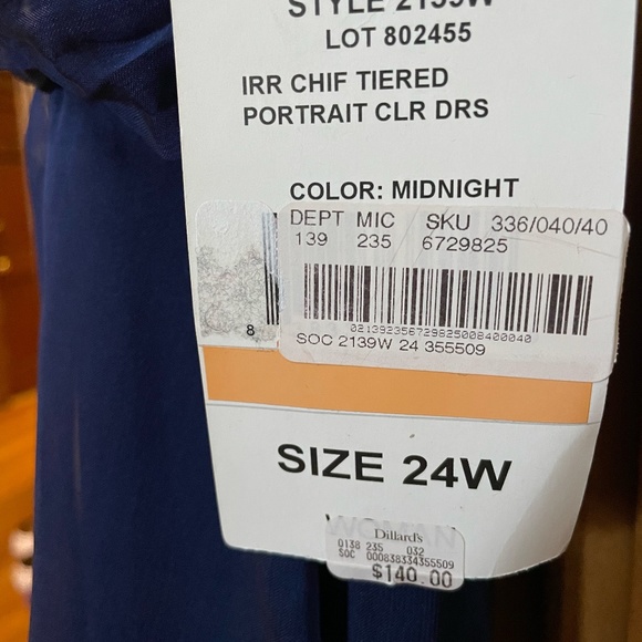 Ignite Evenings full-length tiered chiffon gown - Picture 3 of 3